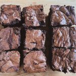 brownies on a wooden cutting board